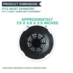 4pk Replacement Dust Cup HEPA Style Filters, Fits Kenmore DCF5, Compatible With Part 618683, 02080011000 & 02039000000 -Best Filter Shop DCF5 FILTER DIMENSION fe46ddf6 c426 4bd7 a871 3238a25dde65