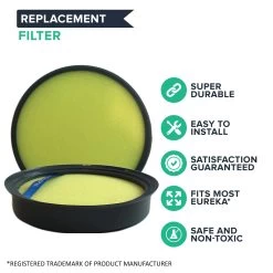 Crucial Vacuum Dust Cup Replacements Part # DCF-25, DCF25 - Compatible With Eureka HEPA Style Filters - Models ASM1105A, ASM1115A, AS3001A, AS3030A, AS3012A, AS3401A, AS1104A, AS3104A -Best Filter Shop DFC25 FILTER IMAGE GROUP