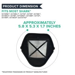 Crucial Vacuum Air Filter Replacements - Dust Cup Vacuum Air Filters - Compatible With Shark Part XF769 XSB726N - Fit Models SV719 SV726N SV728N SV728NC SV728N-1 SV736 SV738C SV738CV SV748 -Best Filter Shop DUST CUP DIMENSIONS c49fd9fc b273 46cb bf05 8d7c6c43a7b2