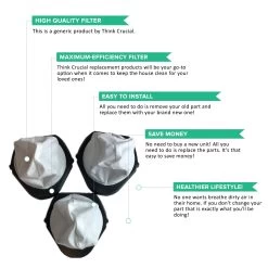 Crucial Vacuum Air Filter Replacements - Dust Cup Vacuum Air Filters - Compatible With Shark Part XF769 XSB726N - Fit Models SV719 SV726N SV728N SV728NC SV728N-1 SV736 SV738C SV738CV SV748 -Best Filter Shop DUST CUP VALUE PROPS 443c38b4 d225 49ed 9710 a2c32d8a4c5a
