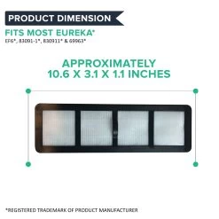 2pk Replacement HEPA Style Filters, Fits Eureka EF6, Compatible With Part 83091-1 & 830911 -Best Filter Shop EF6 FILTER DIMENSION 8412a32f b72a 4c16 925d 0234ed36939f