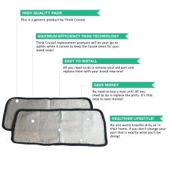 Crucial Vacuum Replacement Mop Pads Part # 60978, 60980 & 60980A - Fits Eureka Steam Pad Fit Models 310A, 311A, 313A Enviro Floor Steamer - Washable, Reusable Part And Model For Home -Best Filter Shop ENVIRO MOP VALUE PROPS