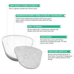 Replacement Floor Nozzle Hose & Filter Kit, Fits Shark Navigator Lift-Away Professional, Compatible With Part XFF350 & 156FFJ -Best Filter Shop Floor Nozzle Hose 156FFJ XFF350 Filter Kit 03