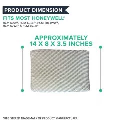 Replacement Humidifier Filter, Fits Honeywell QuietCare, Compatible With Part HC-14N -Best Filter Shop HC14N FILTER 04