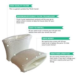 Replacement Humidifier Filter, Fits Honeywell HC-888 HCM & DH Series Humidifiers -Best Filter Shop HC888 HUMIDIFIER FILTER 05