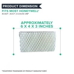 Crucial Air Filter Replacement Parts Compatible With Honeywell Part # AC-813, D13-C, D-13 - Fits Honeywell HCM-525 Humidifier Wick Filters - Simple Easy Use For Home Vacuum - (12 Pack) -Best Filter Shop HCM525 HUMIDIFIER FILTER 07