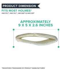 Crucial Humidifer Filter Replacement Parts # HWF62 - Compatible With Holmes Models HM1230, HM1275, HM1280, HM1285, HM1295 HM1296, HM1450, HM1700, HM1740, HM1760, HM2025, HM2030 HM2408 12 Crucial Humidifer Filter Replacement Parts # HWF62 - Compatible With Holmes Models HM1230, HM1275, HM1280, HM1285, HM1295 HM1296, HM1450, HM1700, HM1740, HM1760, HM2025, HM2030 HM2408 -Best Filter Shop HWF 62 FILTER DIMENSION