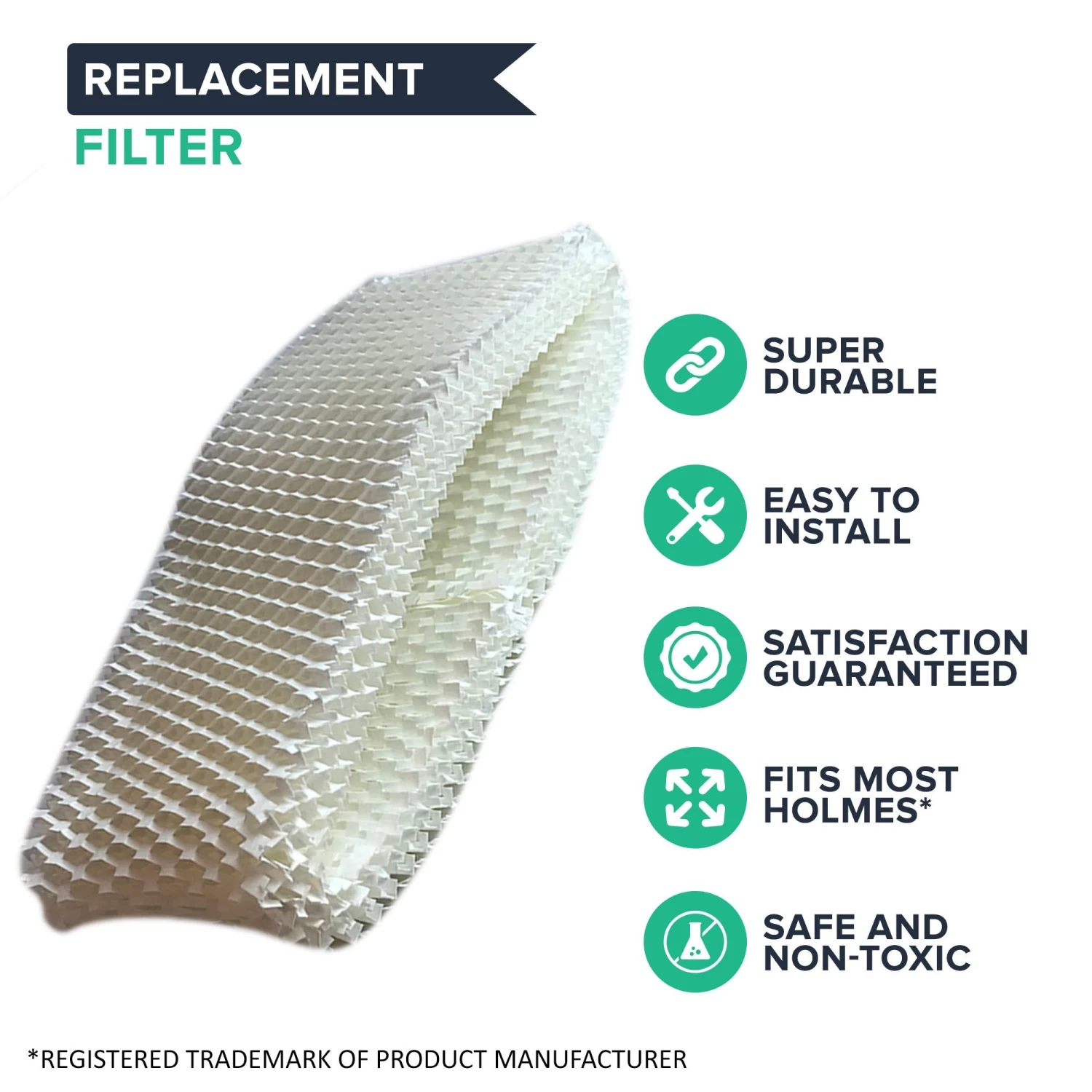 Crucial Air Filter Replacement Parts # HWF62 - Compatible With Holmes Models HM1230, HM1275, HM1280, HM1285, HM1295 HM1296, HM1450, HM1700, HM1740, HM1760, HM2025, HM2030 HM2408 - Bulk (3 Pack) - Image 2
