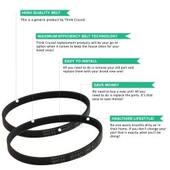 2pk Replacement Belts, Fit LG Kompressor LuV200R, Compatible With Part MAS61843401 -Best Filter Shop KOMPRESSOR BELT 04 c61d05c5 7810 4f81 9021 3953732ff5fe