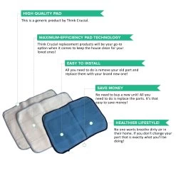 Essentials 3pk Reusable Microfiber Cleaning Pads Perfect For Us As Napkins & Paper Towels 9 Essentials 3pk Reusable Microfiber Cleaning Pads Perfect For Us As Napkins & Paper Towels -Best Filter Shop MINT PADS W21B VALUE PROPS
