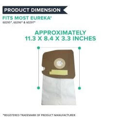 Eureka 2 Replacements Euroflex Monster EZ1 Washable Steam Mop Pads #370952101797 -Best Filter Shop MM BAGS DIMENSION f51f274e 0599 4b4f a62e 511b696c07e4