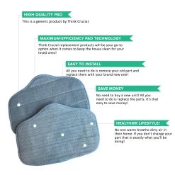 Crucial Vacuum Replacement Mop Pads Part # A275-020 - Compatible With SteamMax - Measures 12.7'' X 7'' X 0.1'' Inches - Pad Parts Fit Models SF275, SF370 For Home, Office - Bulk Packs (4 Pack) -Best Filter Shop MOP PADS 05 688c198d b9ac 4c1a b803 00446548605b