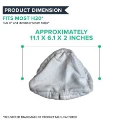 2PK Replacement Steam Mop Pads, Compatible With Steamboy X5 Mops Models, 11.1 In X 6.1 In X 2 In, Fits H2O Ti -Best Filter Shop MOP PADS 07