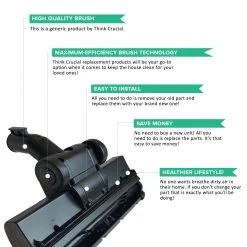 Replacement 32MM Turbo Floor Brush, Fits Numatic Henry, Hetty, George & More -Best Filter Shop NORMAL TURBO BRUSH 03
