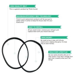 Crucial Vacuum 4 Replacements Compatible With Shark Belts Fit NV350, HV400 & NV500 Series (4 Pack) -Best Filter Shop NV350 BELTS VALUE PROPS 7fbea0f5 55b8 40fe 8024 6f43a2588b51