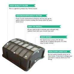 Crucial Vacuum Filter Replacement Parts - Compatible With Shark Part # XHF80 - Fits Navigator Air Filters Models NV70, NV71, NV80, NV90, NV95, NVC80C, UV420 - HEPA Style Filters- Bulk Pack (2 Pack) -Best Filter Shop NV80 TEMPLATE VALUE PROPS 8f32e929 0c26 4d3e 8f94 626e2ad5d5bd