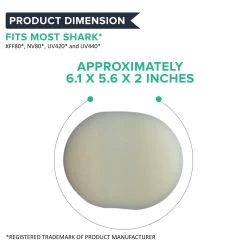 Crucial Vacuum Foam Filter Replacement- Compatible With Shark Foam, Felt Pre-Filters - Part # XFF80 - Models NV200, NV200C, NV200Q, NV201, NV202, NV202C, NV450, NV451, NV472, NV480 - Washable 13 Crucial Vacuum Foam Filter Replacement- Compatible With Shark Foam, Felt Pre-Filters - Part # XFF80 - Models NV200, NV200C, NV200Q, NV201, NV202, NV202C, NV450, NV451, NV472, NV480 - Washable -Best Filter Shop NV80 XFF80 FILTERS DIMENSIONS