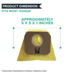 3pk Replacement Vacuum Car Bags, Fits Honda Odyssey, Compatible With Part 2940380 & 84909-TK8-A01 -Best Filter Shop ODESSEY BAGS 04