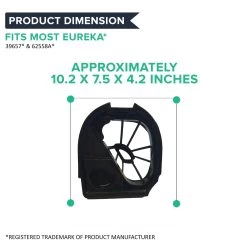 Replacement Dust Cup Filter Fits Eureka DCF11 Quick Up, Compatible With Part 39657 13 Replacement Dust Cup Filter Fits Eureka DCF11 Quick Up, Compatible With Part 39657 -Best Filter Shop QUICK UP FILTER DIMENSION