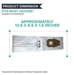 Replacement Q Vacuum Bags, Fits Hoover, Compatible With Part AH10000 -Best Filter Shop Q BAGS DIMENSION 6f676173 895f 4550 a7b8 57730f4bea86