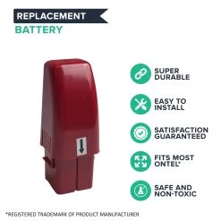 Replacement Red Battery, Fits Ontel Swivel Sweepers, Compatible With Part RU-RBG -Best Filter Shop RED BATTERY 02