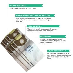 36pk Replacement Paper Vacuum Bags, Fits Eureka RR, Compatible With Part 61115-12, 61115, 61115A, 61115B, 61115C & 63295A 10 36pk Replacement Paper Vacuum Bags, Fits Eureka RR, Compatible With Part 61115-12, 61115, 61115A, 61115B, 61115C & 63295A -Best Filter Shop RR PAPER BAGS VALUE PROPS 6eabda44 fd49 4f9a b61f ff005105294a