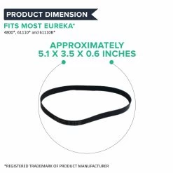Replacement Style R Vacuum Drive Belt, Fits Eureka, Compatible With Part 67110 & 61110 -Best Filter Shop R BELTS DIMENSION