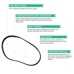 Replacement Style R Vacuum Drive Belt, Fits Eureka, Compatible With Part 67110 & 61110 -Best Filter Shop R BELTS VALUE PROPS