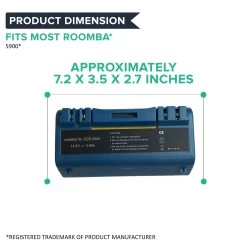 2pk Replacement Batteries, Voltage: 14.4V, Capacity: 3500mAh, Fits IRobot Scooba 5900 -Best Filter Shop SCOOBA BATTERY DIMENSIONS d89d8369 1a7b 48ae 892a 97ec785d94f7