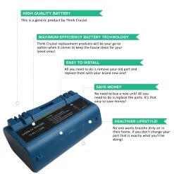 2pk Replacement Batteries, Voltage: 14.4V, Capacity: 3500mAh, Fits IRobot Scooba 5900 -Best Filter Shop SCOOBA BATTERY VALUE PROPS 83dc567e 3d12 49f6 9620 cedb47e56d6a