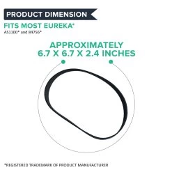 Replacement Style S Vacuum Drive Belts, Fits Eureka, Compatible With Part 84756 -Best Filter Shop S BELTS TEMPLATE DIMENSION