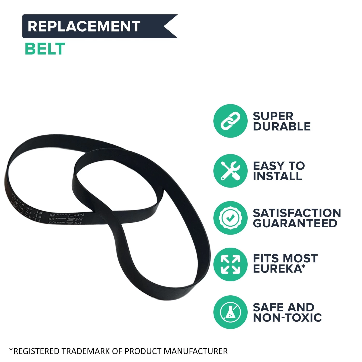 4pk Replacement Style S Vacuum Drive Belts, Fits Eureka, Compatible With Part 84756 4 4pk Replacement Style S Vacuum Drive Belts, Fits Eureka, Compatible With Part 84756 - Image 2