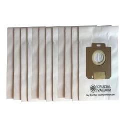12pk Replacement Paper Bags, Fits Eureka Style OX & Electrolux Style S, Compatible With Part 61230