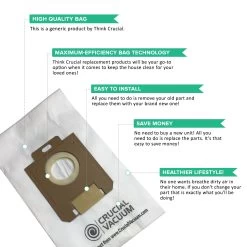 8pk Replacement Paper Bags, Fits Eureka Style OX & Electrolux Style S, Compatible With Part 61230 9 8pk Replacement Paper Bags, Fits Eureka Style OX & Electrolux Style S, Compatible With Part 61230 -Best Filter Shop S OX PAPER BAG 07 f4a59759 e320 4fd9 b646 6bb535dbb583