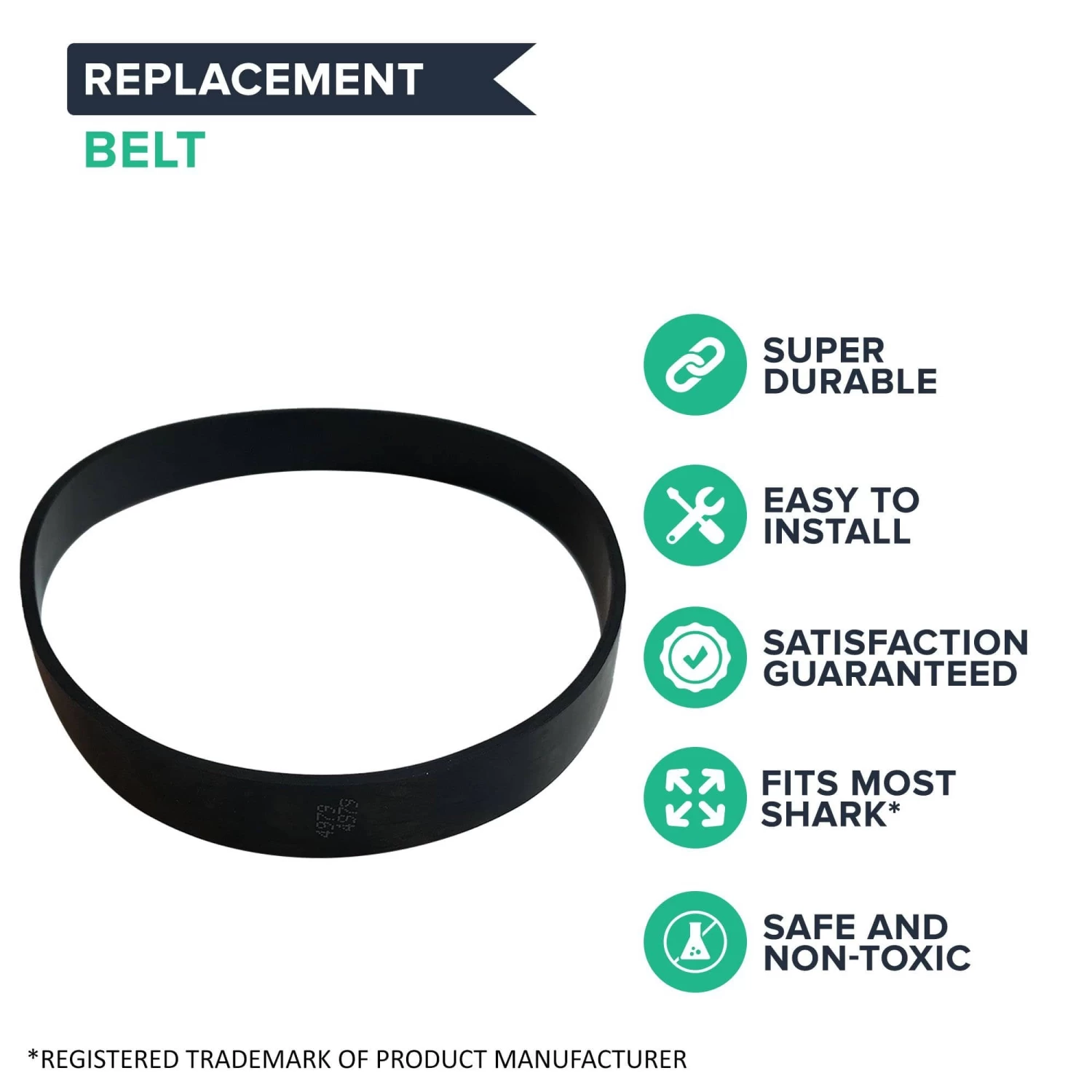 4pk Replacement Belts, Fits Shark Infinity, Compatible With Part 1102FP 4 4pk Replacement Belts, Fits Shark Infinity, Compatible With Part 1102FP - Image 2