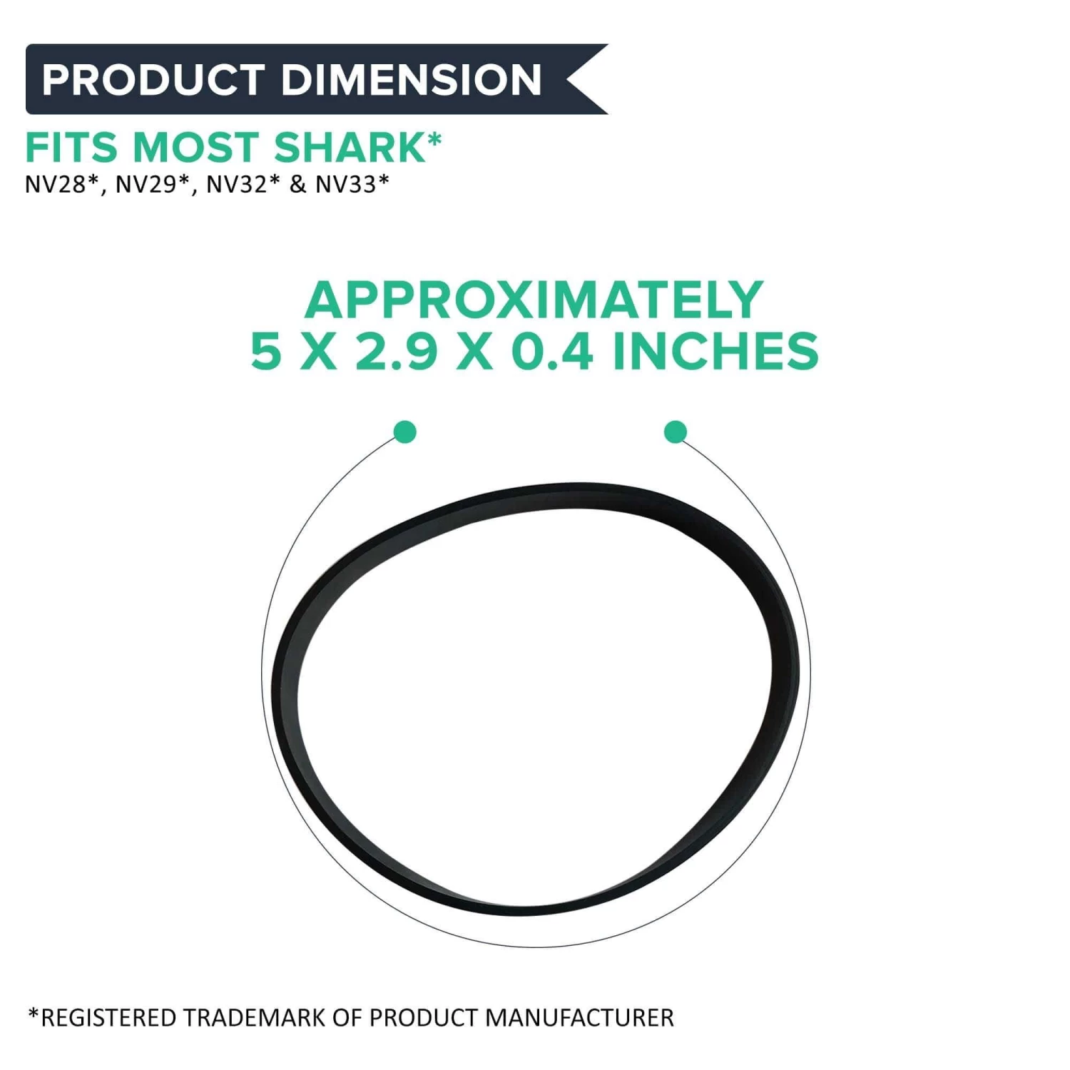 4pk Replacement Belts, Fits Shark Infinity, Compatible With Part 1102FP 6 4pk Replacement Belts, Fits Shark Infinity, Compatible With Part 1102FP - Image 4