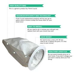 10pk Replacement 10 Quart Vacuum Bags, Fits ProTeam Super CoachVac & Aggressor II, Compatible With Part 100331 -Best Filter Shop Super Coach Bags 05