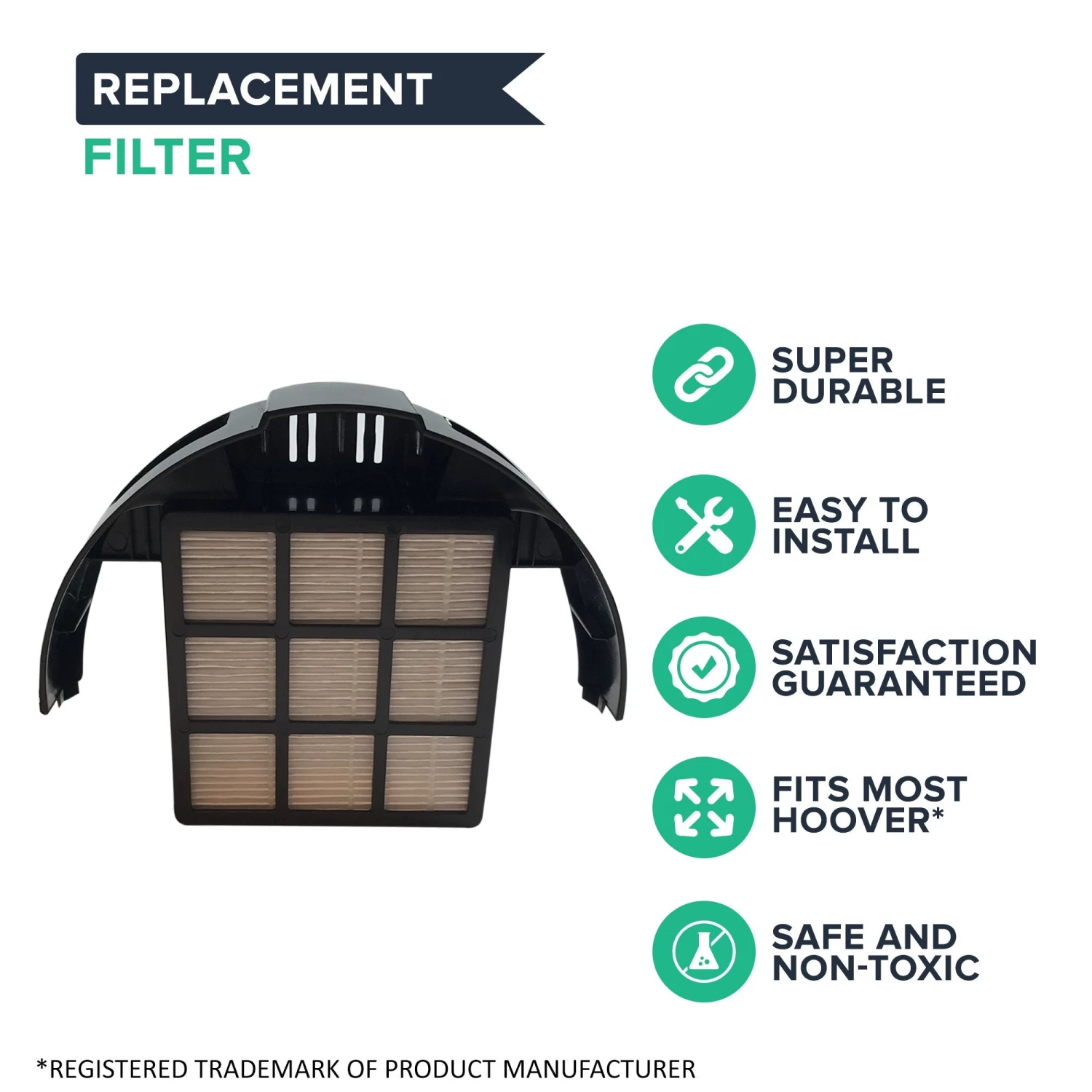 4pk Replacement HEPA Style Filters, Fits Hoover Windtunnel T-Series, Compatible With Part 303172001 & 303172002 - Image 2