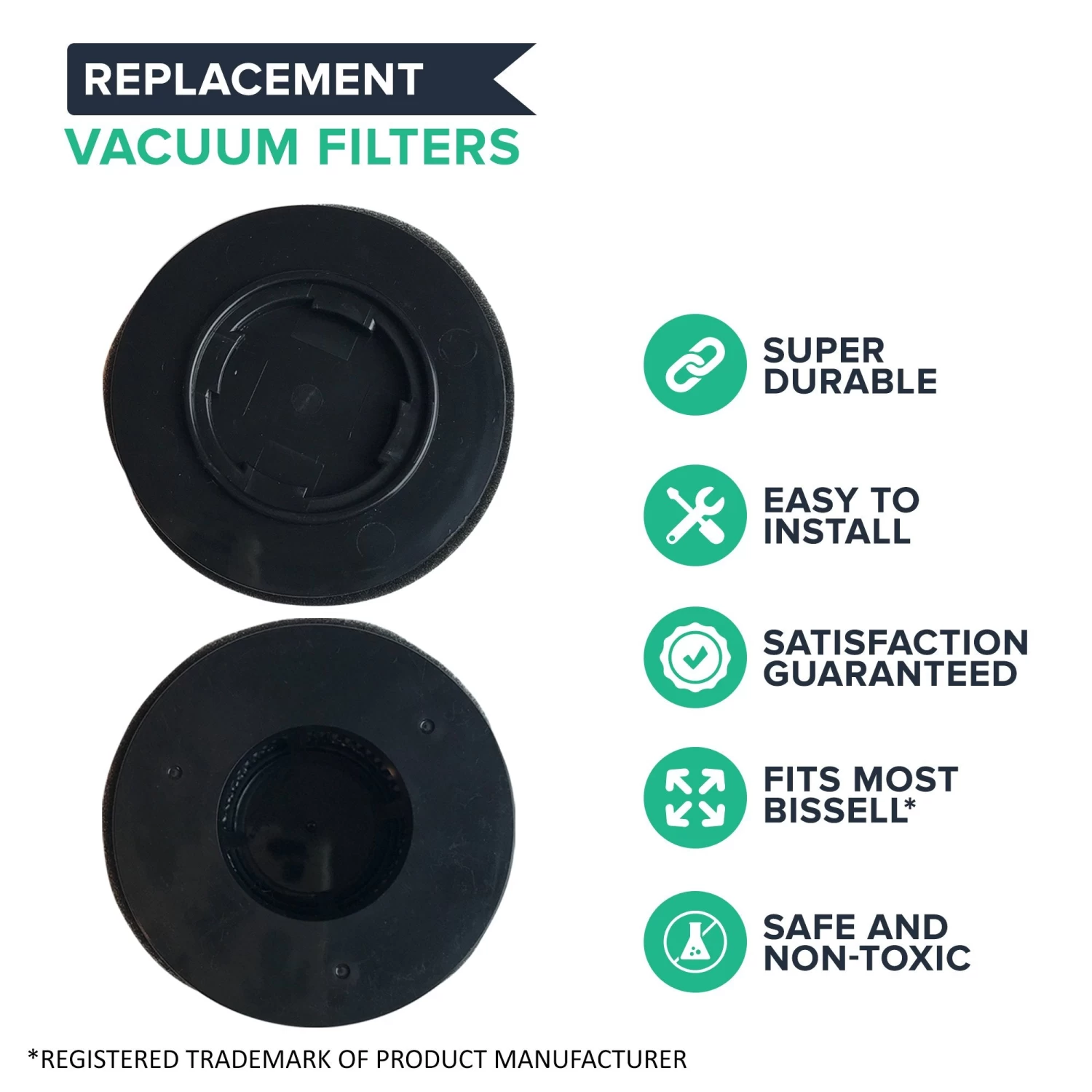 Crucial Vacuum Replacement Vacuum Filter - Compatible With Bissell PowerEdge Hard Floor Vacuum Models 81L2 And 81L2T - Replace Filter Part 54A2 - Washable Dust Cup Vacuum Filters Parts 4 Crucial Vacuum Replacement Vacuum Filter - Compatible With Bissell PowerEdge Hard Floor Vacuum Models 81L2 And 81L2T - Replace Filter Part 54A2 - Washable Dust Cup Vacuum Filters Parts - Image 2