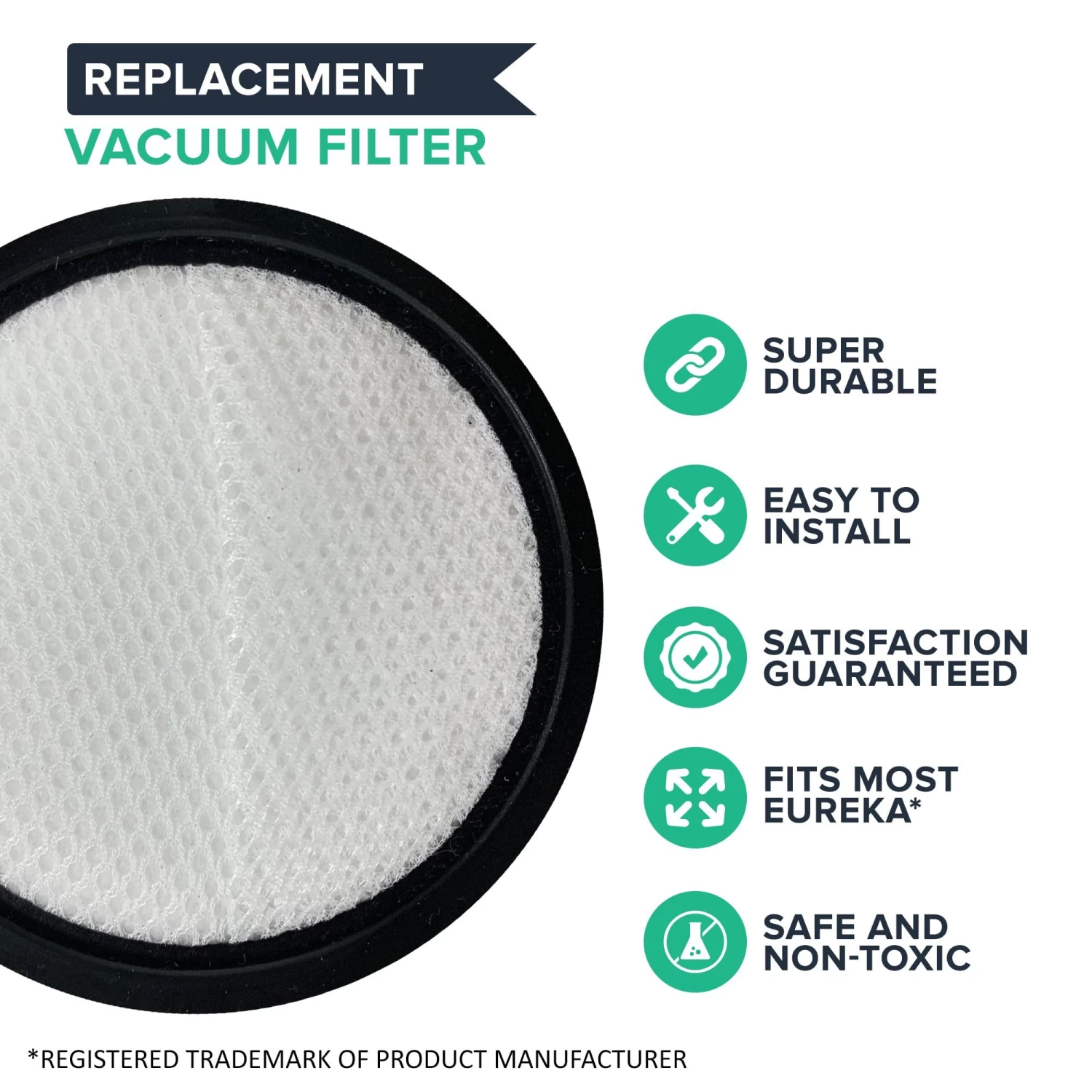 Replacement Pre Filter & Foam Filter Set Compatible With Eureka RapidClean Pro Cordless Stick Vacuum (2 PACK) 4 Replacement Pre Filter & Foam Filter Set Compatible With Eureka RapidClean Pro Cordless Stick Vacuum (2 PACK) - Image 2