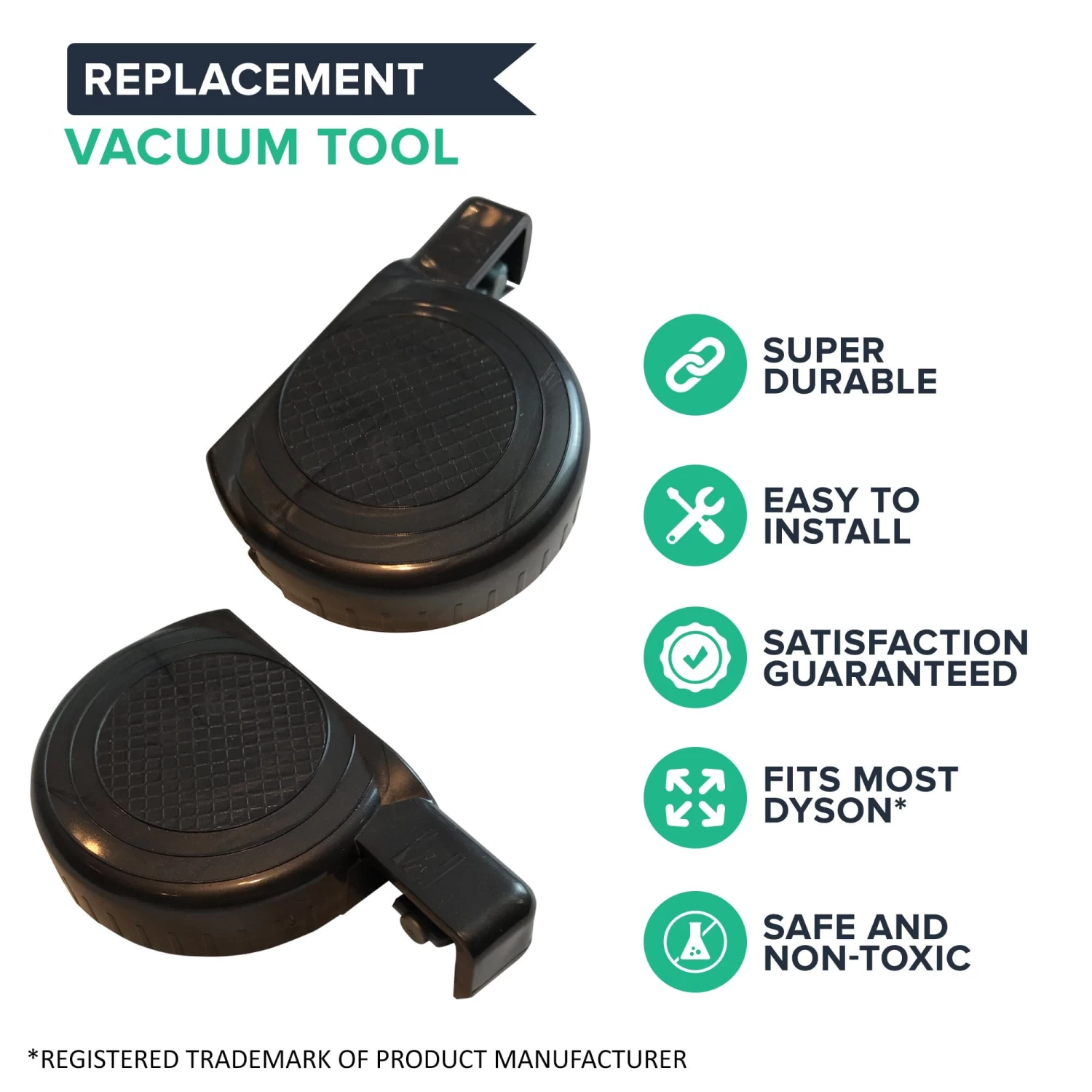 Replacement Brushroll & 2 End Caps, Fits Dyson DC24, Compatible With Parts 917390-02 & 917390-01 4 Replacement Brushroll & 2 End Caps, Fits Dyson DC24, Compatible With Parts 917390-02 & 917390-01 - Image 2