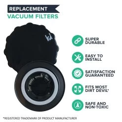Think Crucial Replacement Vacuum Filters - Dirt Devil F3 Vacuum Filter - 7.2 Inches Tall HEPA Style Part, Washable And Reusable - Pair With Parts #3250435001 Model -Best Filter Shop VP1 e128b86c 9ba8 4c2e b488 f7c60e7d0d02