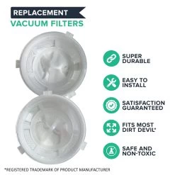 Crucial Vacuum Replacement F5 Filters With Base, Compatible With Dirt Devil F5 Hand Vac Filters With Base, Fits Dirt Devil Scorpion Hand Vacs, HEPA Style, Part 3DEA950001 -Best Filter Shop VP1 f2e14e7f 25d2 4cd4 9e5d ebbb23011e78