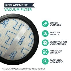 Replacement Post Motor Filter & Washable Dust Cup Filter Set Compatible With Eureka Stylus Cordless Vacuum, Compare To Part # PO901, 2 Pack 12 Replacement Post Motor Filter & Washable Dust Cup Filter Set Compatible With Eureka Stylus Cordless Vacuum, Compare To Part # PO901, 2 Pack -Best Filter Shop VP1 f680c94d ccd4 4dea 8e3d c5bc6b204cea
