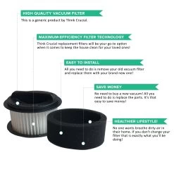 Think Crucial Replacement Air Filters Compatible With Bissell Vacuum Cleaner Models - Easy Vac 23T7, 23T74, 23T7E, 23T7F, 23T7G - Part #203-7593 - Bulk Inner Outer Filter Parts (4 Pack) 9 Think Crucial Replacement Air Filters Compatible With Bissell Vacuum Cleaner Models - Easy Vac 23T7, 23T74, 23T7E, 23T7F, 23T7G - Part #203-7593 - Bulk Inner Outer Filter Parts (4 Pack) -Best Filter Shop VP2 0ceba88f c0b8 4577 acde 1c772fc7fc5e