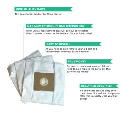 Replacement AC Bags, Fits Dirt Devil, Compatible With Part 304325001 & AD10035 -Best Filter Shop VP2 52ae01ea 062a 44eb 80bd fc92e5f335c7