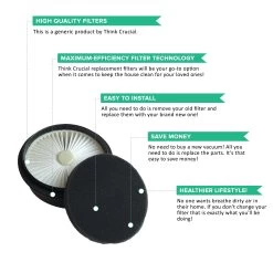 2pk Replacement F44 Pre-Motor Filters & Foam Cartridges, Fits Dirt Devil, Compatible With Part 304019001 -Best Filter Shop VP2 55ec8494 6605 41e3 bf16 b772b8a9f4e2