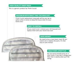 Crucial Vacuum Replacement Pads Compatible With Bissell 46B4 Series, Striped Microfiber Pad Part Fits Steam & Sweep Hard Floor Cleaners, Compatible With Parts # 75F5, 2032200 & 203-2200 -Best Filter Shop VP2 5baac05e e02c 4d88 9001 d006ede0497f