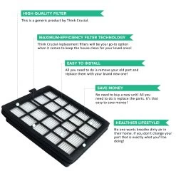 Crucial Vacuum Replacement Vacuum Filter Compatible With Dirt Devil Vacs - Part F45 - Fits Models Pets Canister SD40000, EZ Lite Canister SD40010, Parts 2KQ0107000 2-KQ0107-000 F45 F-45 12 Crucial Vacuum Replacement Vacuum Filter Compatible With Dirt Devil Vacs - Part F45 - Fits Models Pets Canister SD40000, EZ Lite Canister SD40010, Parts 2KQ0107000 2-KQ0107-000 F45 F-45 -Best Filter Shop VP2 70087354 edd1 43ec 9845 86975c88083d