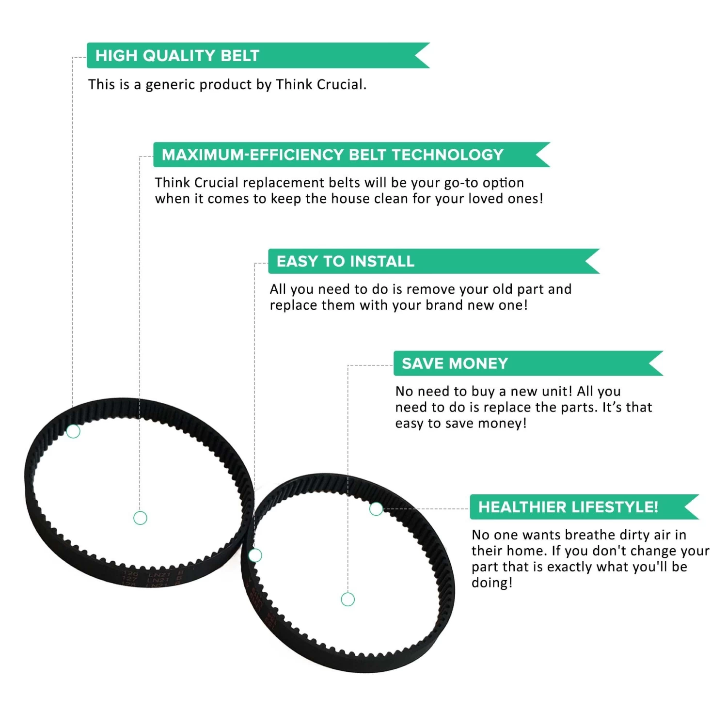10pk Replacement 8MM Vacuum Belts, Fits Dyson DC17, Compatible With Part 911710-01 5 10pk Replacement 8MM Vacuum Belts, Fits Dyson DC17, Compatible With Part 911710-01 - Image 3